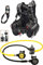 Cressi Scuba Set, Jacket Start PRO, Erogatore MC9 DIN e Octopus Compact, Console 2 con Frusta Unisex, Nero/Silver/Giallo, XL
