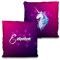 LolaPix Benutzerdefiniertes quadratisches Kissen mit Namen. Geschenk für Fans, einzigartig, originell und exklusiv. Premium Qualität Verschiedene Größen zur Auswahl. Füllung inklusive. Unicorn