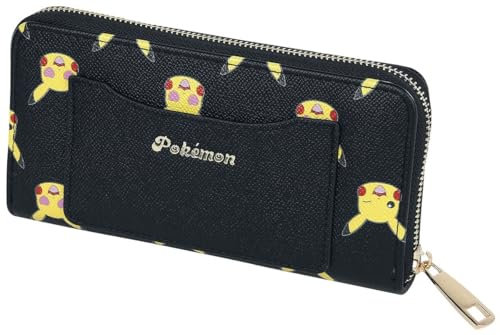 Difuzed GW234042POK Pokemon-Pikachu All Over Print Zip Around Wallet, schwarz