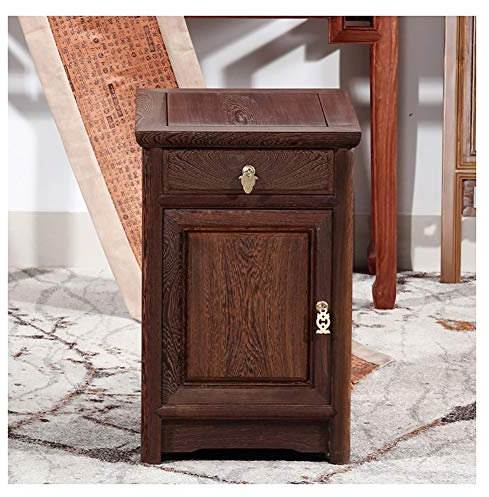 Beistelltische Nachttisch Nachttisch Chinese Massivholz Tee Schrank Servierwagen Tisch Seitenschrank Schlafzimmer Locker Locker (Size : Right)