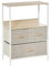 HOMCOM 3 Drawer Storage Chest Unit Home Cabinet w/Shelves Home Living Room Bedroom Entryway Living Furniture, Light Grey