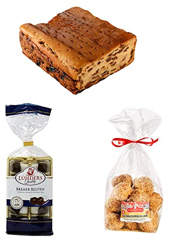 Schrader | Probierbox Süßes aus Bremen | Klaben, Schnoorkuller, Bremer Kluten | 1450g