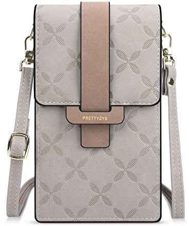 PU Leather Mini Crossbody Phone Bag for Women, Small Clutch Wallet with Shoulder Strap