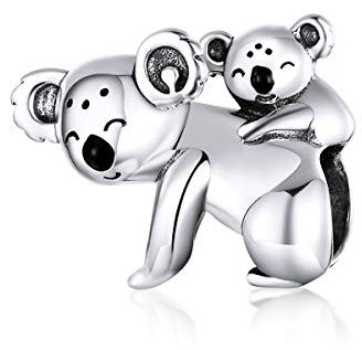 Vogel-Charm-Anhänger aus Sterlingsilber, Modeschmuck, Tier-Anhänger für Pandora-Armbänder (Koala-Charm)