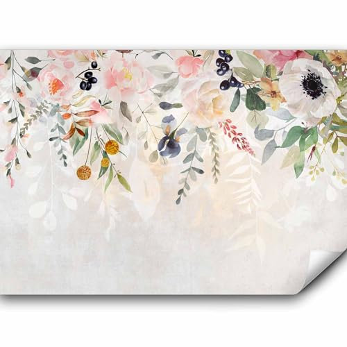 murando Fototapete Premium-Vlies Blumen 350x256cm Foto Tapete Schlafzimmer Wohnzimmer Vliestapete XXL Wandtapete Motivtapeten Bildtapete 3d Effekt Wand Dekoration Natur Botanik Pflanzenmotiv bunt