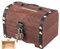 GALEPEE Vintage Holz Schatztruhe 14,5 x 10 x 9,5cm Schatztruhe mit Schloss Aufbewahrung Schatzkiste Kleine Schatztruhe für Aufbewahren und Dekorieren, Kindergeburtstag