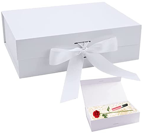 Presentask med lock, 21 x 17 x 7 cm presentförpackning, presentförpackning födelsedag
