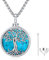 Odinstone Collar para cenizas de plata de ley S925, Colgante Cenizas Árbol de la vida Joyería cremación conmemorativas para mujeres medallón conmemorativo con kit de relleno
