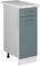 Vicco Küchenunterschrank R-Line, Schubladenschrank für die Küche, Blau-Grau/Weiß, 30 cm, AP Marmor
