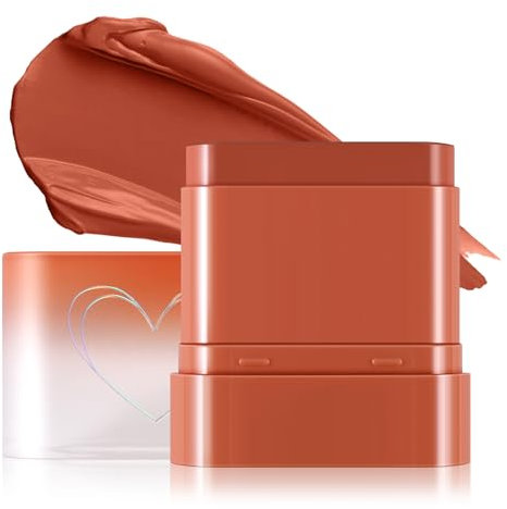 Boobeen Creme Blush für Wangen, Multi-Use Makeup Blush Stick Waterproof Long Lasting Rouge Stick für Augen, Lippen und Wangen, Soft Thin Blush Stick für erröten und Dewy Look