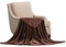 STGAO Fleecedecke 90 x 120 cm Waschbar Baumwolle Decke Flauschige Weiche für Bett Und Couch, Braun