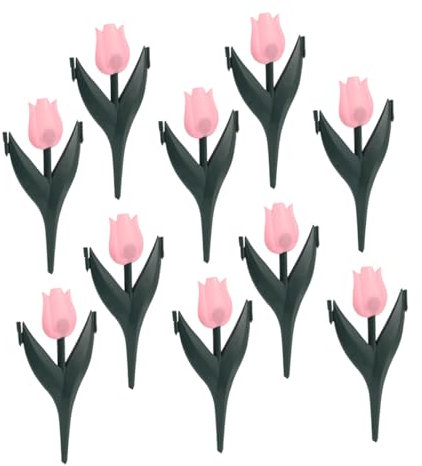 Milisten 10 Stück Zaun Zaun Dekoration Kunststoff Gartenzaun Hoher Gartenzaun Garten Lattenzaun Beet Landschaftsbau Einfassung Gartenumrandung Einfassung Rosa