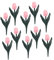 Milisten 10 Stück Zaun Dekoration Kunststoff Gartenzaun Hoher Gartenzaun Garten Lattenzaun Beet Landschaftsbau Einfassung Gartenumrandung Rosa
