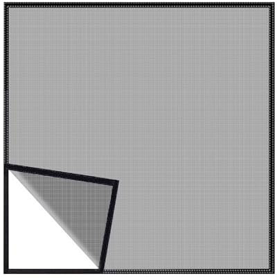 Moustiquaire Fenetre Coulissante Noir 85x100cm Fenêtre Porte Mouches Rideau pour d Entrée Intérieur Patio