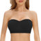 Cavotor Strapless Push Up Bra for Women Bandeau Bra Padded Stay Up Non-Slip Silicone Supportive Strapless Bras for Bigger Bust Non Wired Comfort Bralette (Black,M)