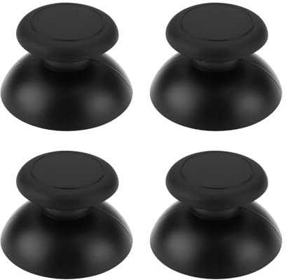 VGOL Lot de 4 joysticks analogiques de rechange compatibles avec manette de jeu Nintendo Wii U (noir)