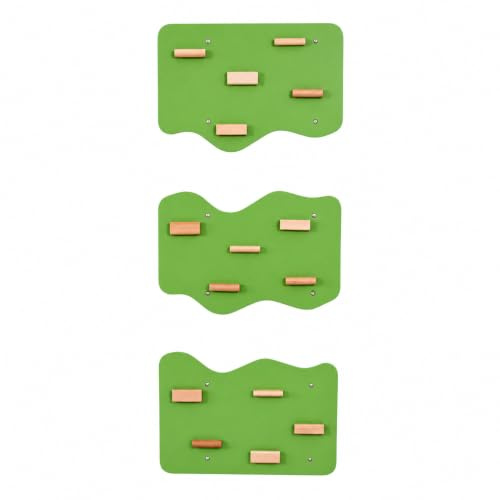 Wood And Hearts Sensorische Kletterwand für Kinder – Modulare Indoor-Kletterpaneele mit Holzgriffen für aktives Bewegungsspiel (Pistazie)