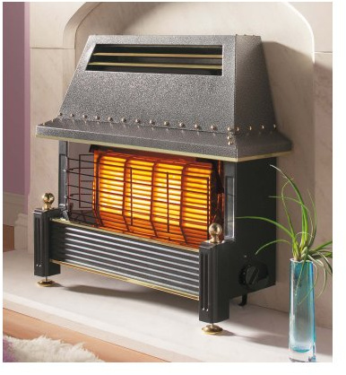 Flavel Regent Gas Fire - Natural Gas Heater, Outset Fireplace - Regency Style - Black by Flavel