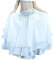 Hoerev Bauchtanz Drei-Schicht- Chiffon- Rock Säumen, abgestufte Maxi-Rock Ohne Gürtel,Weiß,M