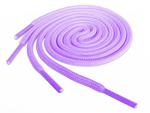 Lacestar Round Boots Shoelace, 4mm Diameter Outdoor Work & Hiking Boots Shoe Laces, Premium Round Shoelaces for Trainers Shoes (Lilac 120cm)