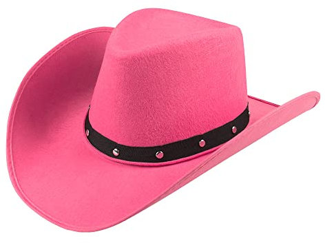 Boland 04385 - Sombrero de vaquero Wichita, Rosa, Sombrero de fieltro, Sheriff, Salvaje Oeste, disfraz, disfraz, carnaval, fiesta temática