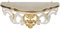 Artissimo Barock Spiegelkonsole, Weiß-Gold, Metall, Wandspiegelkonsole, BAROCK Spiegelkonsole, Antik Ornament Cp72, 50x20x24