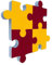 platino24 Schallabsorber-Set Puzzle aus Basotect G+ mit Akustikfilz, Akustikbild aus 2X Bordeaux, 2X Sonnengelb Diagonale 360 x 50 mm