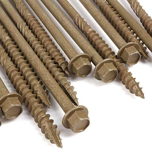 White Hinge Limited 10x Timco Index Decking Screws 250mm Plated Timber Hard/Soft Wood Screws