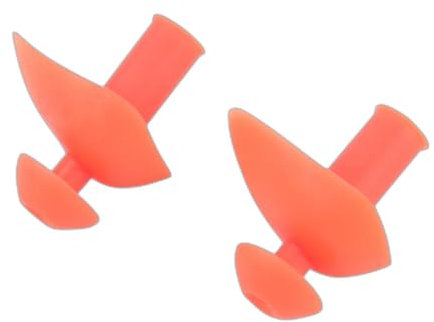 Speedo Unisex Kinder Ergo Schwimm-Ohrstöpsel | Ergonomisches Design | Wiederverwendbares Etui Trainingsausrüstung, Dragonfire Orange, Einheitsgröße