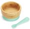 Munchkin Vajilla de Bebé, Set con Bol de Bambú y Cuchara para Bebé y Niños Pequeños a Partir de 6 Meses, Cuenco, Antideslizante, Plato con Ventosa Extraíble, Libre de BPA