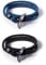 FINEASY 2Pcs Bracelets for Men & Women, Nylon Friendship Bracelet Mens, Adjustable, Handmade, Whales Tail Paracord Bracelets, Spiritual Gifts for Women and Men, Black Blue (1)