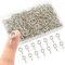 Hocansen 300 Pezzi Occhielli a Vite 19x9mm Bulloni a ganci occhiello Ganci a Vite Acciaio Inossidabile con Filettatura per Legno, Artigianato (19.6 * 9.6mm)