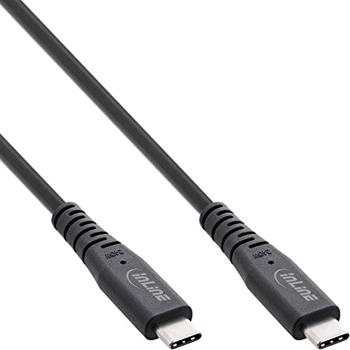 InLine® USB4 Kabel, USB Typ-C Stecker/Stecker, PD 240W, 8K60Hz, TPE schwarz, 2m