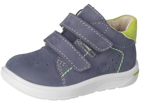 RICOSTA Jungen Stiefel Laas, Kinder Lauflernschuhe, Weite: Mittel, lose Einlage, Sympatex, Klettstiefel, Booties, Leder, Nautic/Lime (170), 23 EU