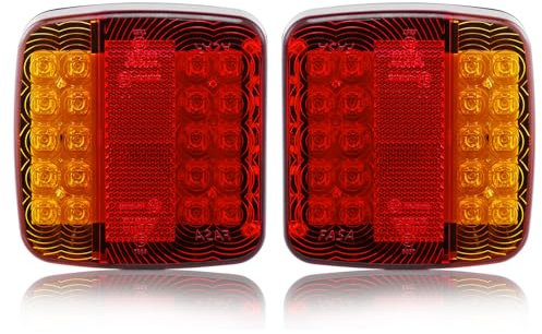 SPARKMOTO LED Rückleuchten Anhänger 12V, PKW Anhänger Heckleuchte, Bootsanhänger Beleuchtung Wasserdicht, LKW Rücklichter, ECE R10 EMC Zulassung