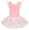 Arshiner Ragazze Glitter Abiti per Balletto Vestito da Balletto Bambini Body da Ballo Maniche Corte Abiti per Balletto Abbigliamento Vestito dal Tutu Rosa 160