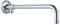 OFFO Shower Arm with Brass Holder 40cm(16 inch) Universal Wall-Mounted Replacement Shower Arm for Fixed Shower Head and Rain Shower Head, Chrome