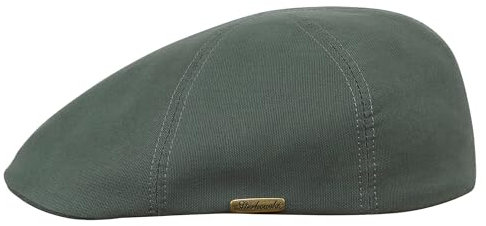 Sterkowski Modell Rusty | 100% Gekämmte Baumwolle Schiebermütze für Herren und Damen | Flatcap Sommer Schirmmütze Kappe Newsboy Cap Hüteüte Leicht Luftig Cabrio Gatsby Golf Sonnen Grau 59