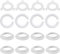 16 Pcs Lampshade Reducer Ring, 8 Pcs E27 to E14 Adapter Rings, Fitting Washer Adaptor (White)