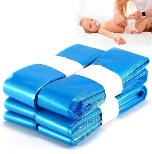6pcs Nappy Bin Refill,Single Use of Twist and Click Nappy Bin Refills with Strong and Durable, Environmental Friendly Nappy Bin Liners Suitable for Various Home Scenes(Blue)