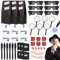 SelfTek Detektiv Set Kinder, 48 STK Detektiv Kindergeburtstag Mitgebsel mit Agentenbrille, Geheimstift, Notizbuch, Lupe, Detektivausweis, Fingerabdruck Set, Detective Spiel Geschenke