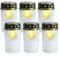 BORDEAG LED Grablicht, 6 Stück Wasserdichte LED Grabkerze, Outdoor Friedhofskerze Grablampe, Grablichter für Drauße, Batteriebetriebene Grabkerze, Kerzen Outdoor (Weiß)