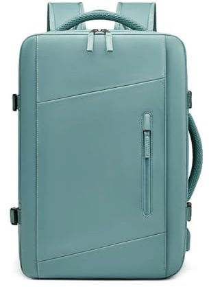 JGDSDMJG Schulrucksack Reiserucksack Für Herren, Erweiterbar, 39 L, Für Wandern, Business, Laptop-Rucksack, Damen, Aufladen, 17 Zoll, Wasserdicht, Schulrucksack-8875-3 Grün