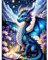 HEIBAGO 5D Bricolage Fleur Diamond Painting, DIY Dragon Peinture Diamant pour Adultes, Diamond Painting Complet Diamant Kit Animaux Cristal Painting Artisanat pour Murale Décoration 30x40cm