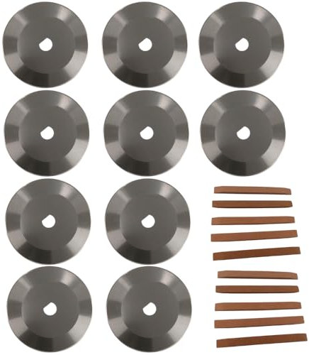 10 x 80mm Easy Cut Discs for Doner Kebab Machine Slicer – Stainless Steel Replacement Blades | Compatible with EasyCut, Enigmex, Riteprice | Includes 10 Sharpening Stones for Long-Lasting Sharpness