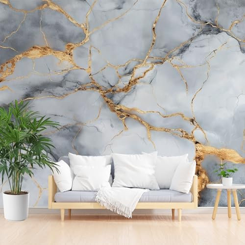 Gaqinhh Aspect Marbre Papier Peint Panoramique 3D Art Esthétique Moderne 250 x 175 cm (L x H) 3D De Personnalisé,Fresque Murale Pour Salon,Chambre D'Enfants Décoration Murale,Poster Géant