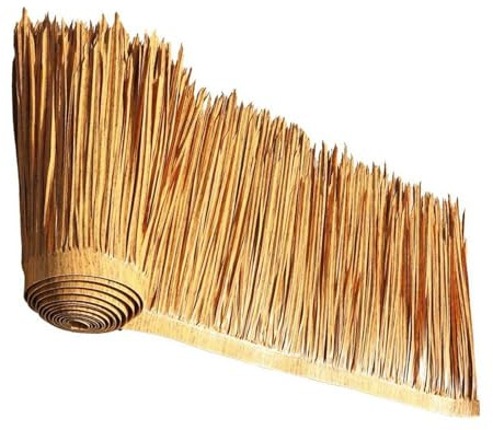 Strohfliesen Künstliches,Reetdach Künstliches,Strohdach-Matte,Synthetisches Reetrollen,Künstliche Palme Stroh,Für Garten Terrasse Hütte Bar(0.5x4m(19.7x157.5in))