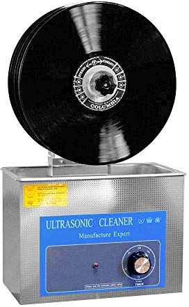 Ultraschall-Reinigungsgerät für Vinyl-Schallplatten, 4 Liter Fassungsvermögen, 140 W Leistung, mit Trockengestell und 1-20-Minuten-Timer, ideal für die Reinigung von 12-Zoll-Schallplatten