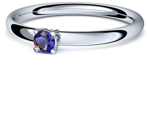 Platin Ring Saphir 950 + inkl. Luxusetui + Saphir Ring Platin Saphirring Platin (Platin 950) - Concinnity Amoonic Schmuck Größe 52 (16.6) AM161 PL950SAFA52