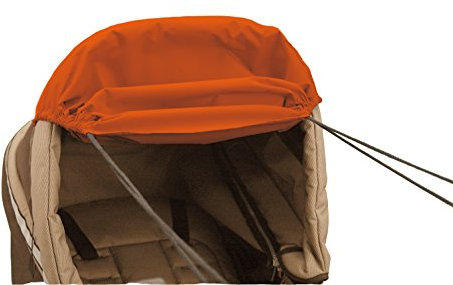 Asmi variable Sonnenmarkise Sonnensegel SunFun mit hohem UV Schutz (UPF 156) für alle Kinderwagen (Orange)